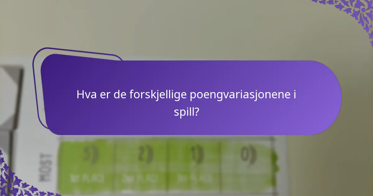 Hvordan påvirker husregler poenggiving i spill?