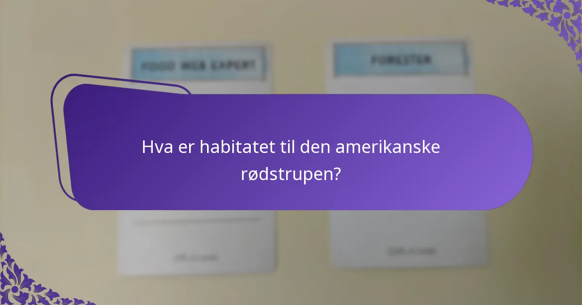 Hva spiser den amerikanske rødstrupen?