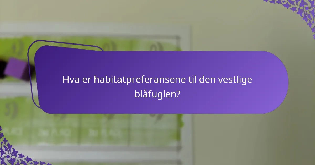 Hva spiser den vestlige blåfuglen?