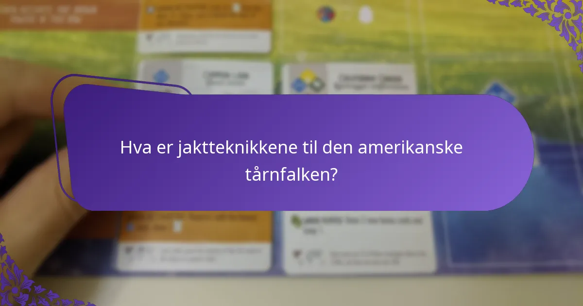 Hva er dietten til den amerikanske tårnfalken?