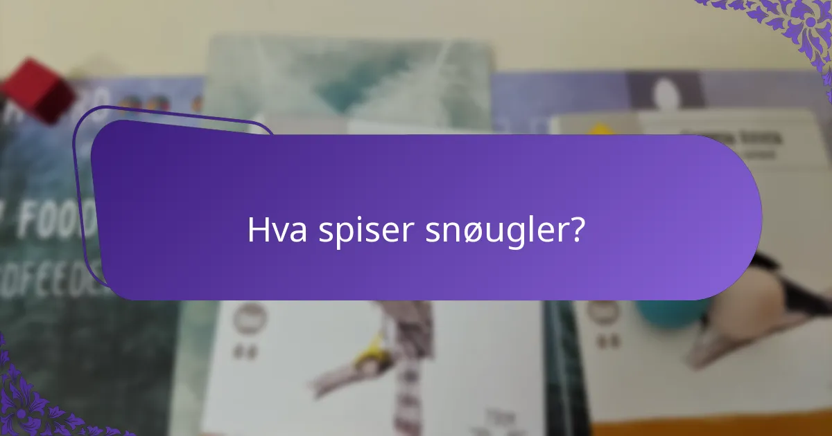 Hvordan tilpasser snøugler seg miljøet sitt?