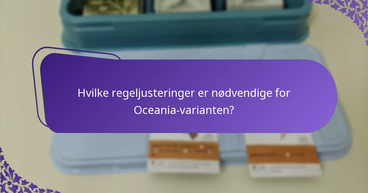 Hvilke strategier er effektive i Oceania-varianten?