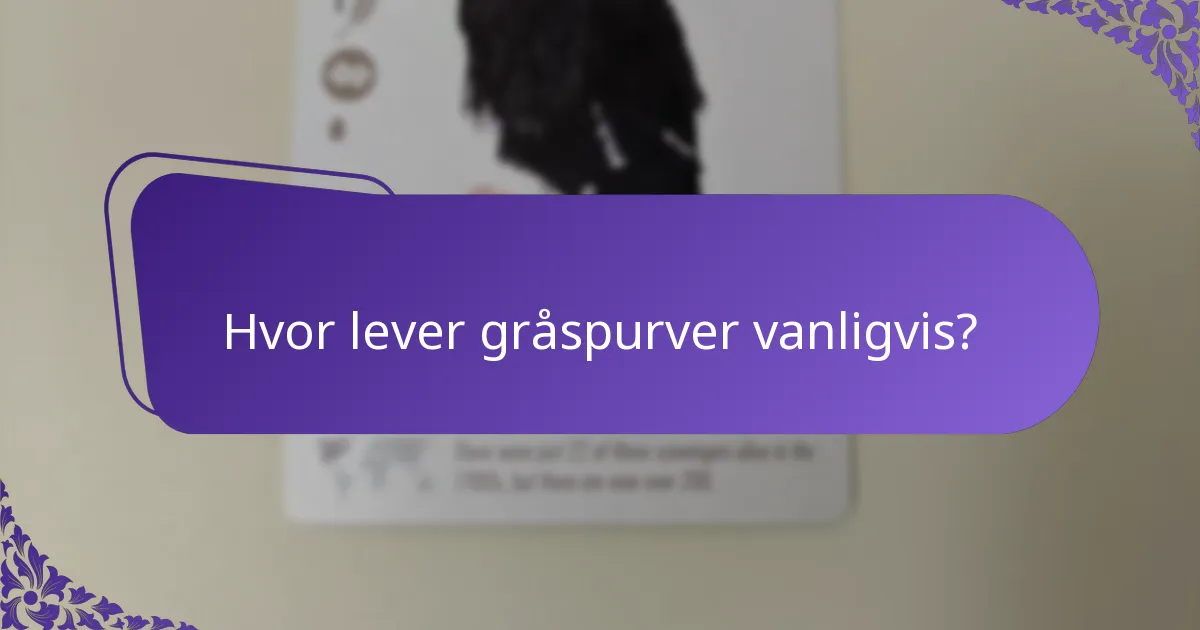 Hvilke trusler møter gråspurver i sine habitater?